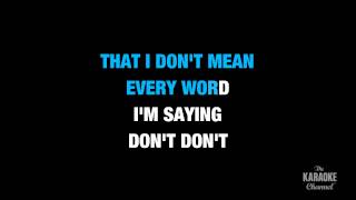 Don't in the Style of "Elvis Presley" karaoke video with lyrics (no lead vocal)