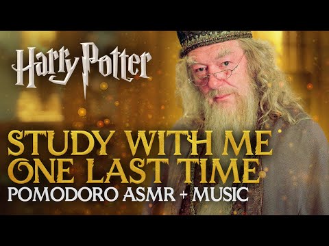 6h Study Session with DUMBLEDORE💔🪄 Harry Potter Pomodoro Timer Hogwarts ASMR Sounds
