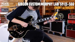 Video thumbnail for No Talking...Just Tones | Gibson Custom '59 ES-355 Ebony Bigsby Murphy Lab Ultra Light Aged GH by Peach Guitars