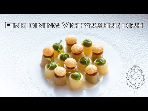 Delicious vichyssoise dish | Fine dining - Michelin