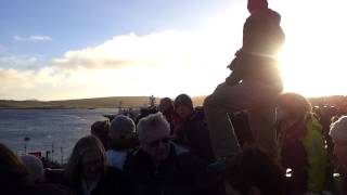 preview picture of video 'Lerwick Up Helly Aa 2013 - Jarl Squad at Bressay Ferry Terminal in the Shetland Islands'