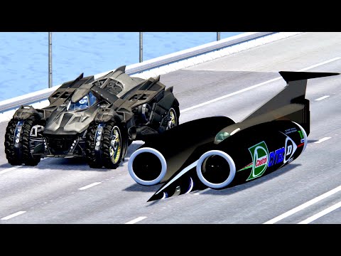 Thrust SSC Fastest Car In The World vs Batmobile - Drag Race 20 KM