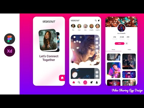 Video Sharing App Design | How to make video sharing app in adobe xd | Best Video Sharing App Design