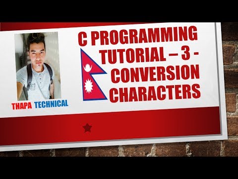 C Programming Tutorial 3 Conversion Characters d f c s Nepali