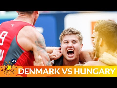 Men's semi-final Denmark vs Hungary | Highlights | Beach Handball EURO 2019