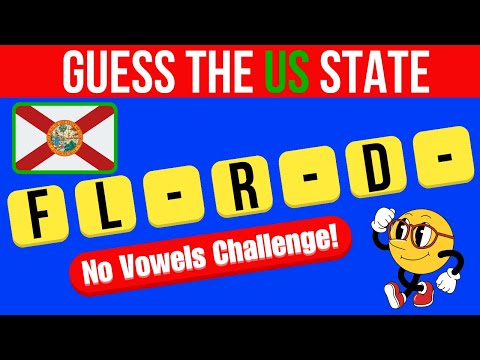 Can You Name All 50 US States Without Vowels | Ultimate US States Quiz | General Knowledge Challenge