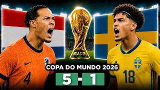 HOLANDA DÁ SHOW E GOLEIA A SUÉCIA | 5 A 1 EM GRANDE ATUAÇÃO NA COPA!