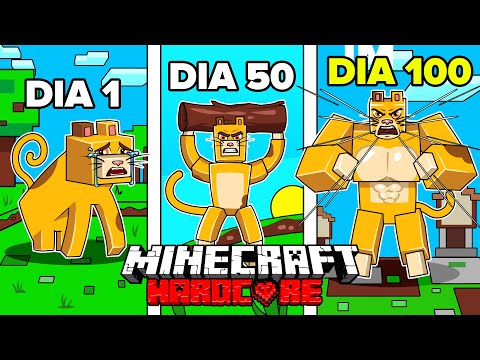 Eu Sobrevivi 100 DIAS como GATO no Minecraft HARDCORE!