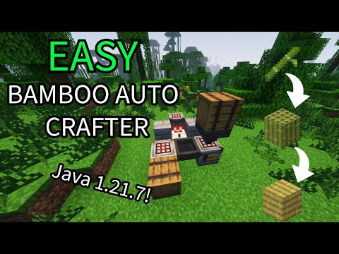 EASY Auto Bamboo Plank Crafter! 🌿💡| Minecraft Tutorial | 1.21.7 Java
