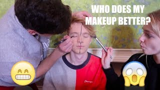 Zoe Laverne/Brandon Rowland do my MAKEUP! (Guy vs. Girl)