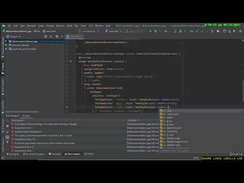 【FLUTTER ANDROID STUDIO and IOS】 SelectableText Widget