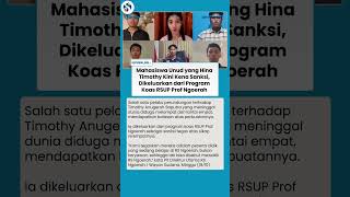 Mahasiswa UNUD Dikeluarkan! Akibat Hina Almarhum Timothy yang Tewas, Karier Koas RSUP Ngoerah Runtuh