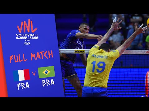 France v Brazil - Full Match - Final Round Pool A | Men's VNL 2018