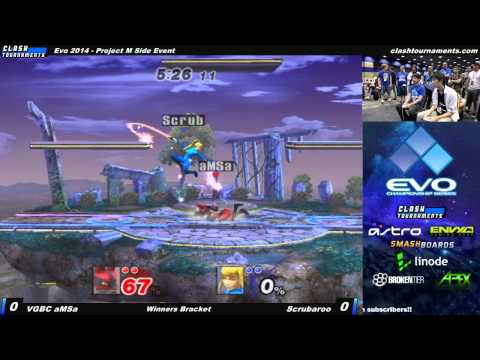 Evo 2014 - VGBC aMSa vs Scrubaroo - Project M