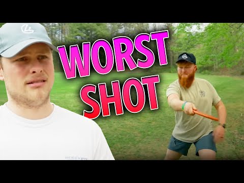 Is this the Hardest Way to Play Disc Golf Ever? | Worst Shot Disc Golf Challenge