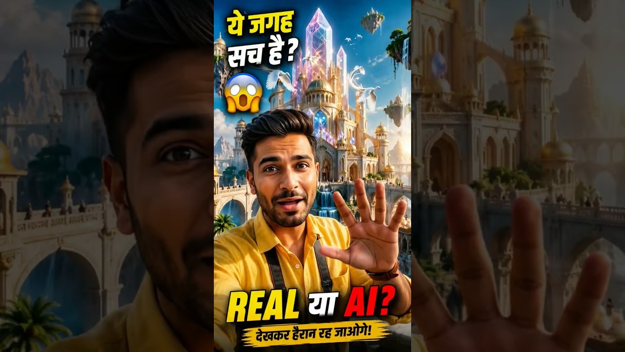 🤯 ये जगह सच में है या AI?😳 दुनिया की सबसे खूबसूरत जगह? REAL या AI! #shorts #trending #viral #ai
