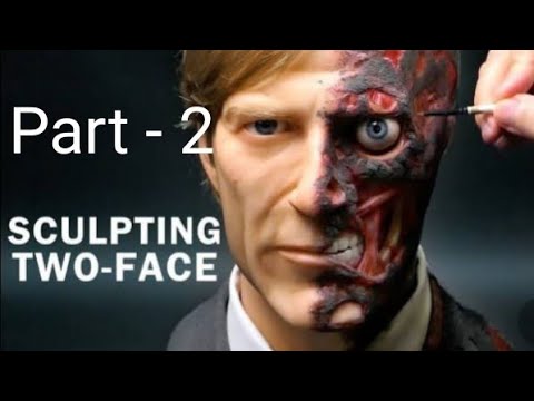 Two face Sculpture part-2 (Timelapse) The dark night