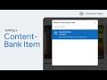 Adding A Content Bank Item