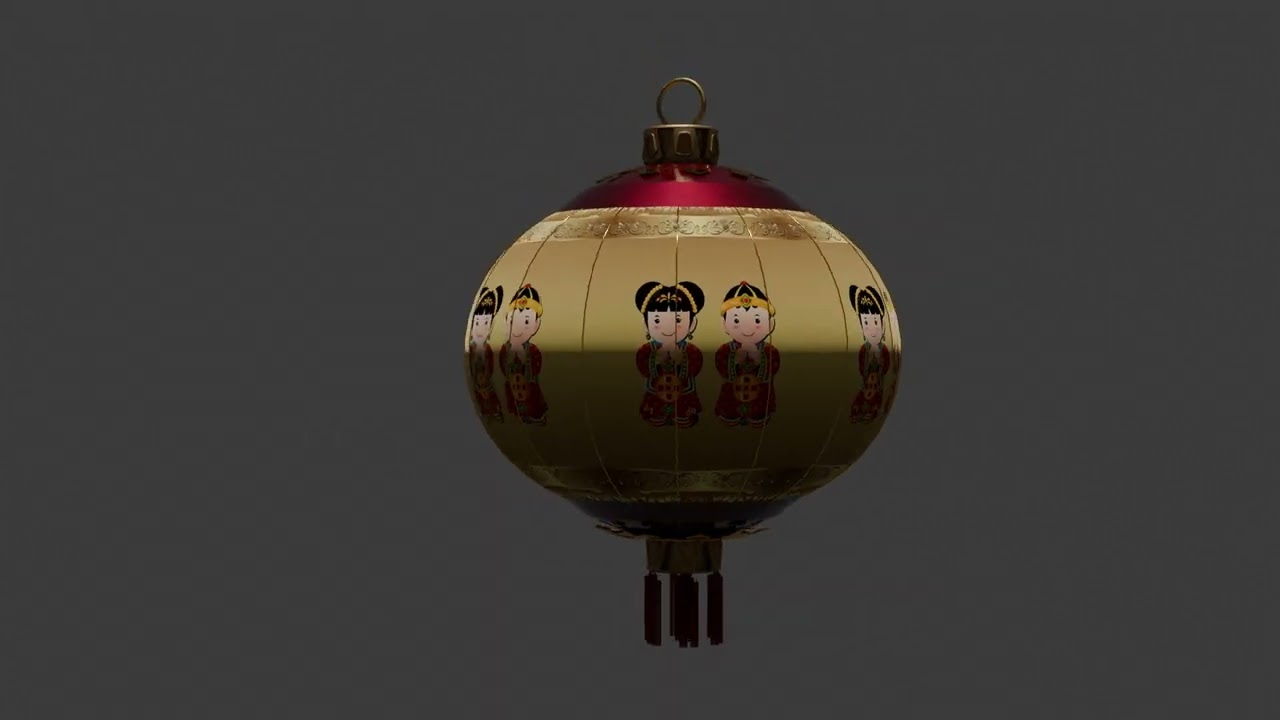 Chinese Red Lantern 3D Model