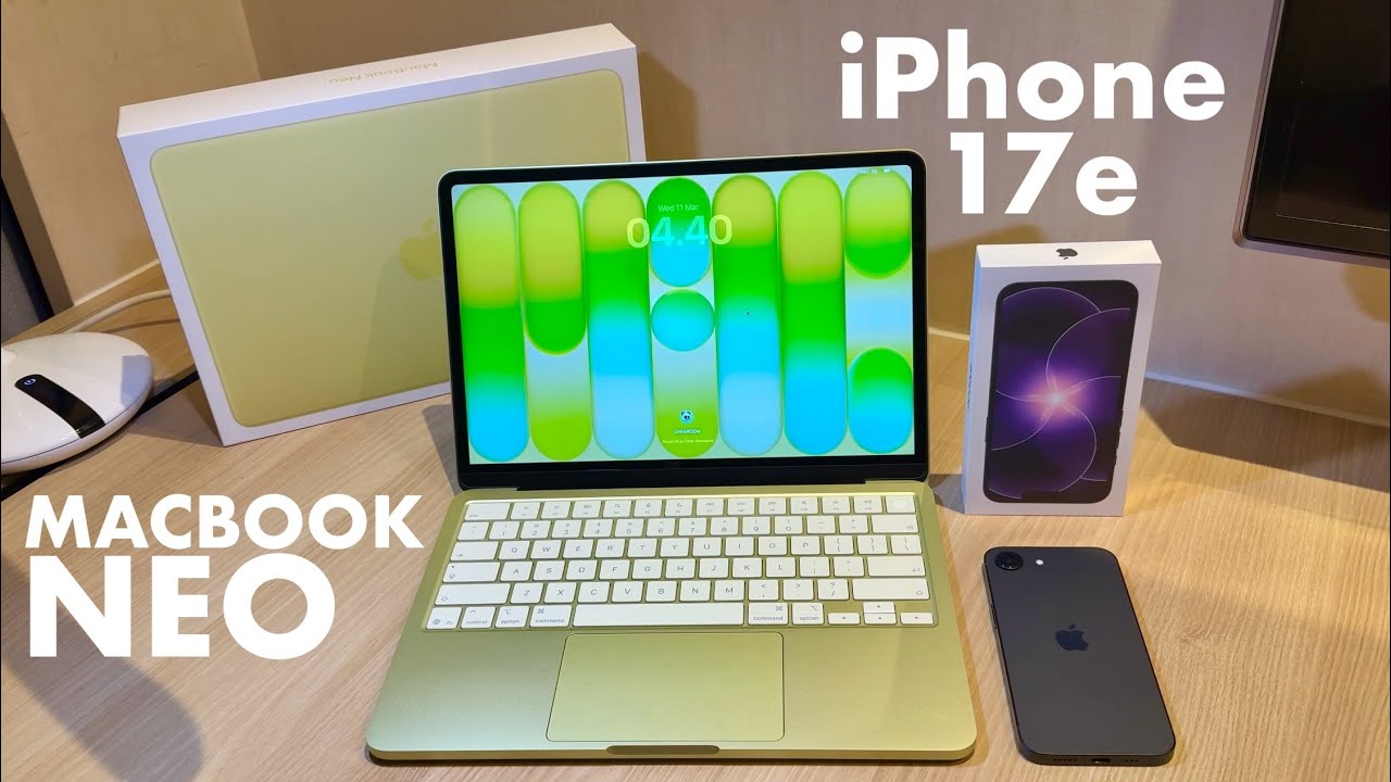 UNBOXING MACBOOK NEO & IPHONE 17e, Test Kamera Foto Video