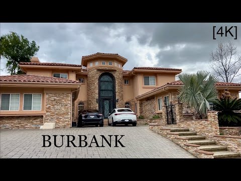 BURBANK Los Angeles California - driving tour [4K]