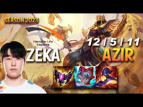 HLE Zeka AZIR vs YONE Mid - KR Ranked