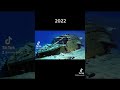 Titanic wreck before vs now