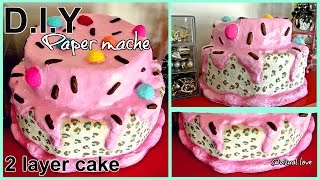 Paper mache sculpture:2 layer Cake