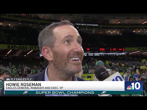Eagles GM Howie Roseman reacts to Super Bowl victory