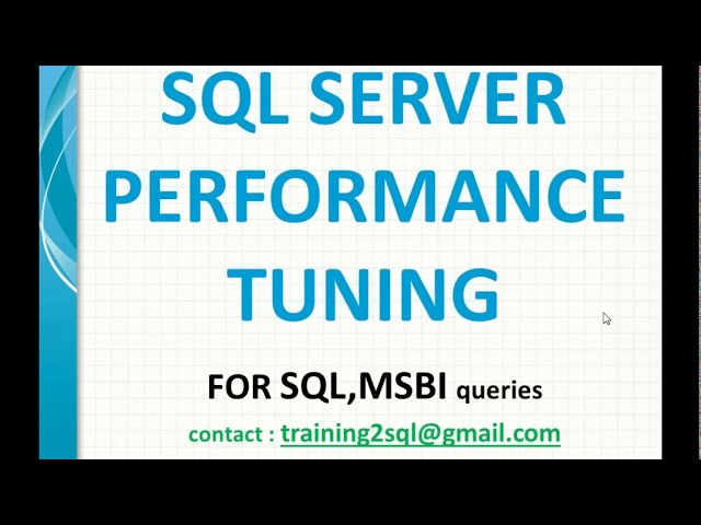 Thumbnail of Query Caching and Tuning lesson