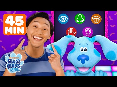 45 Minutes of the 5 Silly Senses Fun! 👃👀👂👅✋ | Blue's Clues & You!