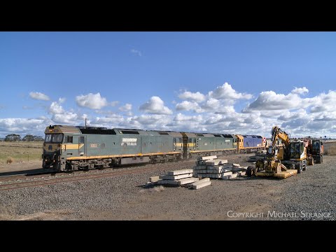 7732V Pacific National Grain Train With VHAF Hoppers (15/8/2023) - PoathTV Australian Railways