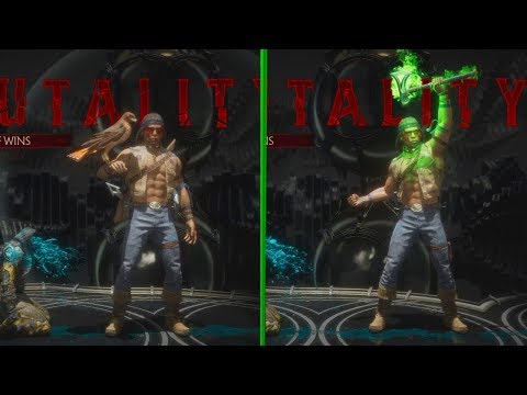 Mortal Kombat 11 - Nightwolf Brutality Poses Comparison