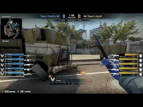 Round 9 Solo Play ZywOo   Vitality vs Liquid