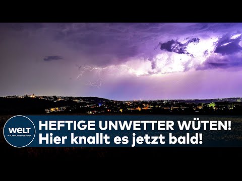 WETTER: Unwetter wüten in Deutschland! Starkregen, Hagel und Gewitter! Und hier ziehen sie nun auf!