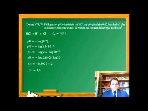 Detyra 73, 74 Llogaritja e pH së tretësirave