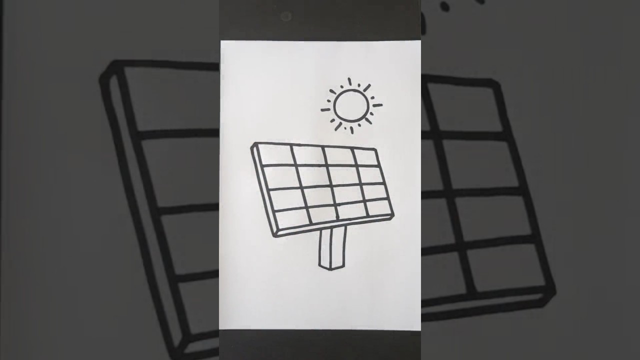 Draw Solar Panel Step by Step #solarpanel #draw #sketchpendrawing