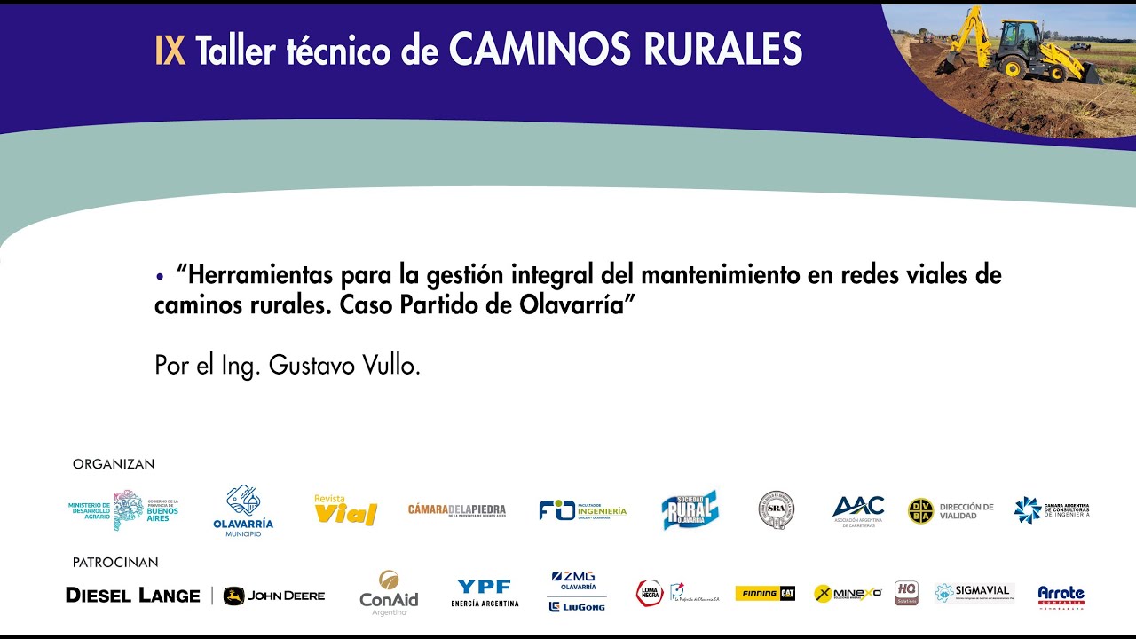 “Herramientas para la gestión integral del mantenimiento en redes viales de caminos rurales”