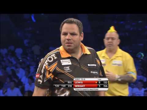Adrian Lewis brilliant 132 checkout vs Peter Wright - 2016 Tokyo Darts Masters
