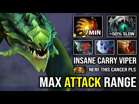 CANCER Annoying Viper Carry 1st ITEM Midas with Incredible Poison Attack Range DotA 2