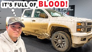 Cleaning a Hunter's BLOODY Truck | Super Muddy Truck Wash!