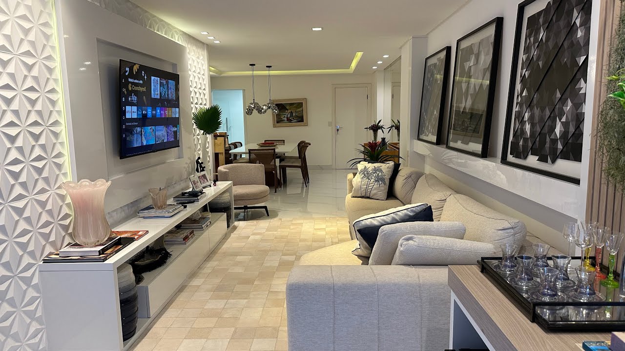 Apartamento de frente para o mar Decorado na Praia do Morro