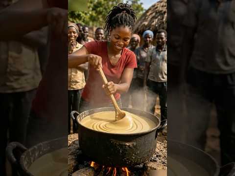 Poor African Village Woman Turns Black Bananas Into Life-Saving Food