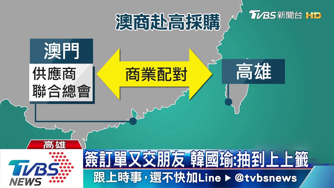 韓國瑜抽到上上籤 結交澳門朋友加簽約