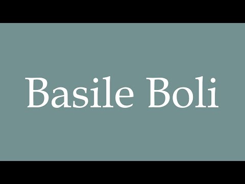 How to Pronounce ''Basile Boli'' Correctly in French