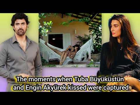 The moment Tuba Büyüküstün and Engin Akyürek kissed was captured #tubabüyüküstün #enginakyürek 