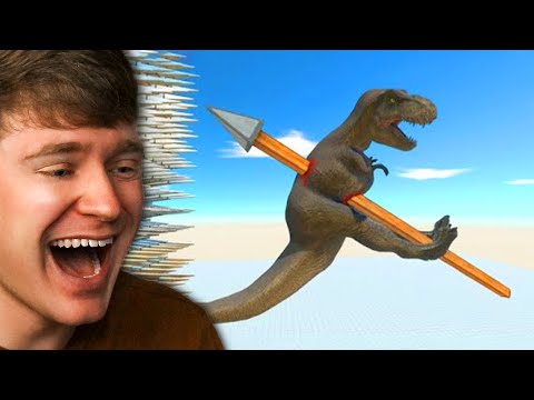 DINOSAURS vs BALLISTA OBSTACLE COURSE in ARBS!