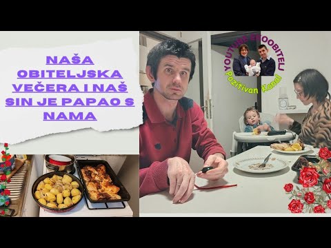 Naša obiteljska večera i naš si je papao s nama