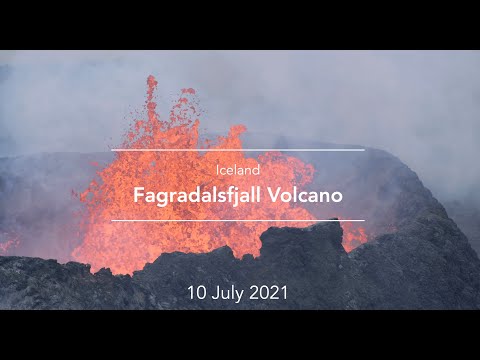 Fagradalsfjall Volcano Iceland (Geldingadalir) - Shots from 10th July - different views & close-ups
