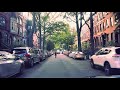 Park Slope Brooklyn NYC, Brown Stone Houses, Driving In A Late Summer Evening